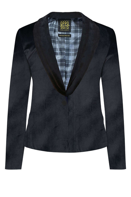 Zwarte Velvet Blazer Dames OppoSuits