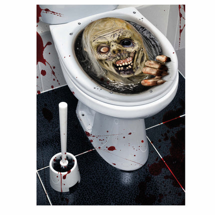 Halloween Wc Sticker Zombie