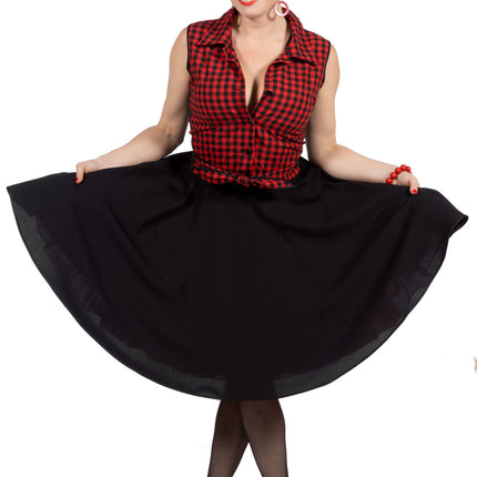 Rock N Roll 50S Jurk Zwart Rood Dames