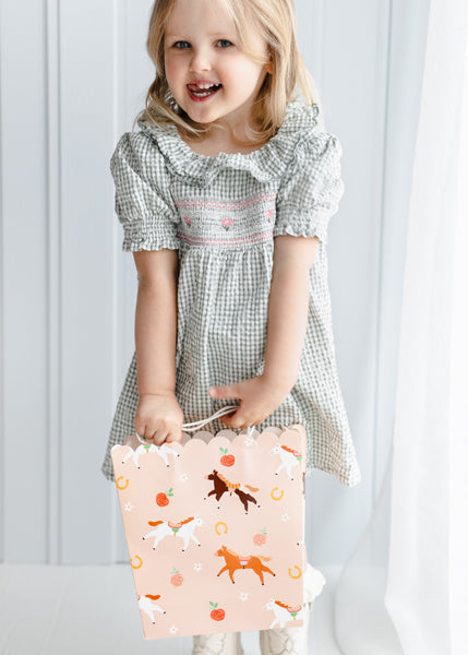 Paarden Uitdeeltasje Roze 23cm