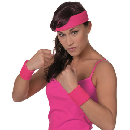 Roze Zweetbandjes Set