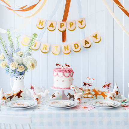 Paard Borden 18cm 6st