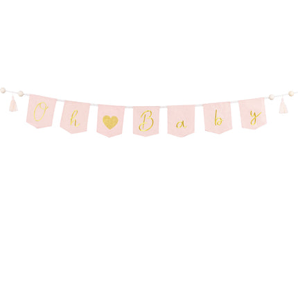 Roze Banner Oh Baby 2,5m