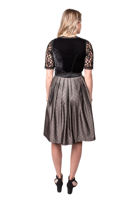 Zwarte Dirndl Jurk Oktoberfest Dames Velvet