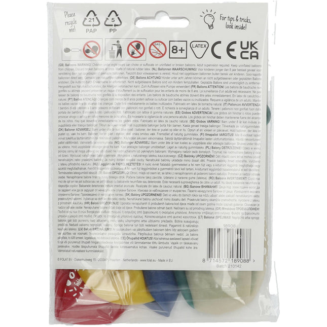 Ballonnen Happy 8th Bday 33cm 6st