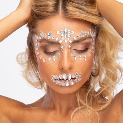 Moon Terror Halloween Face Jewels Sugar Skull