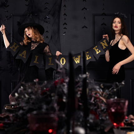 Oranje Halloween Letterslinger 1,75m