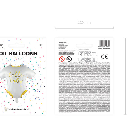 Helium Ballon Romper Hello Baby Leeg 45cm