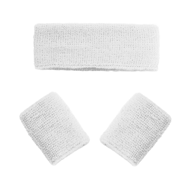 Witte Set Hoofdband Polsbandjes