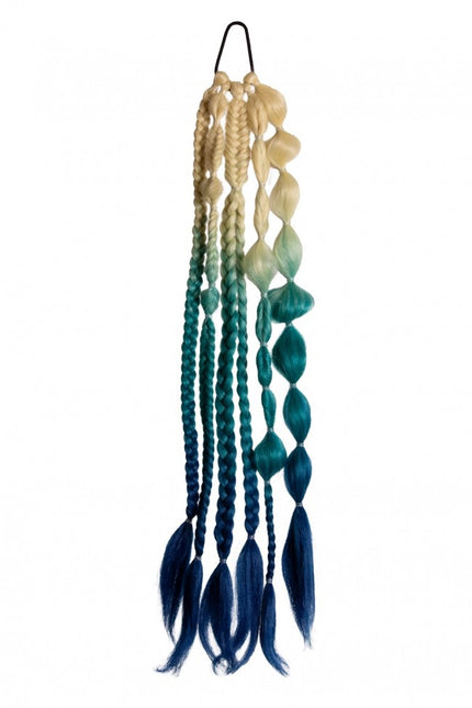 Hair Extension Festival Blond/Aqua/Blue