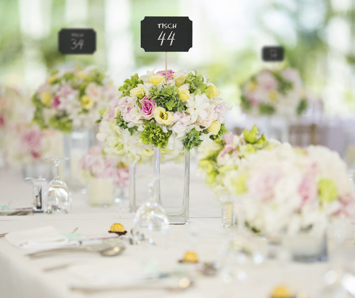 Taartoppers Schrijfbaar Zwart 11cm 4st