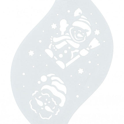 Witte Make Up Sjabloon Kerstman