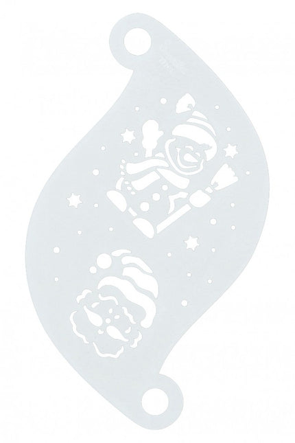 Witte Make Up Sjabloon Kerstman