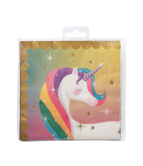 Unicorn Servetten 16cm 16st