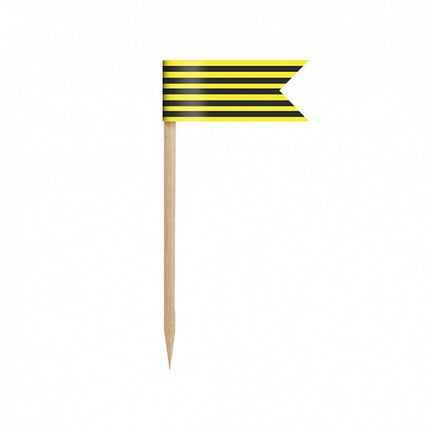 Caketopper Vlaggetjes 7cm 6st