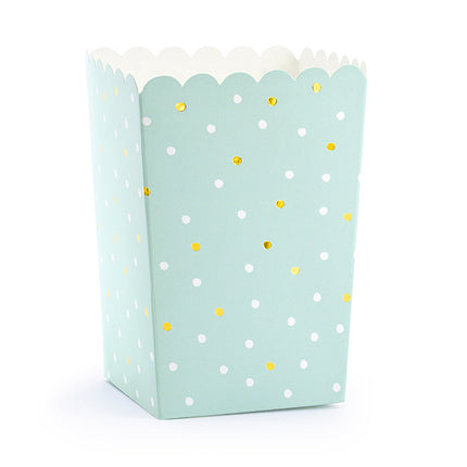 Popcorn Bakjes Mint Groen 12,5cm 6st
