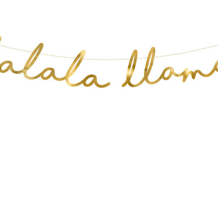 Banner Lalala Llama Goud 82cm