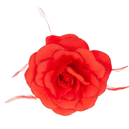 Rode Haar Accesoire Roos