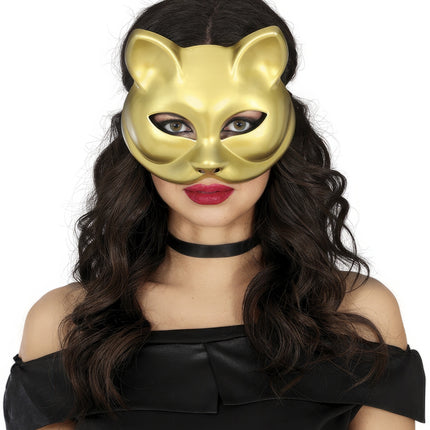 Kat Oogmasker Goud