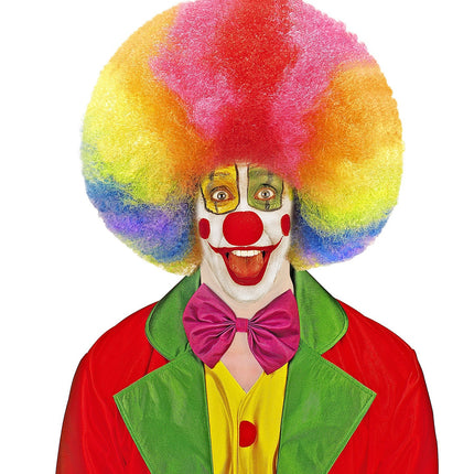 Gekleurde Pruik Afro Extra Groot