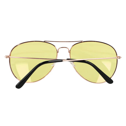 Neon 80S Bril Blauw Geel