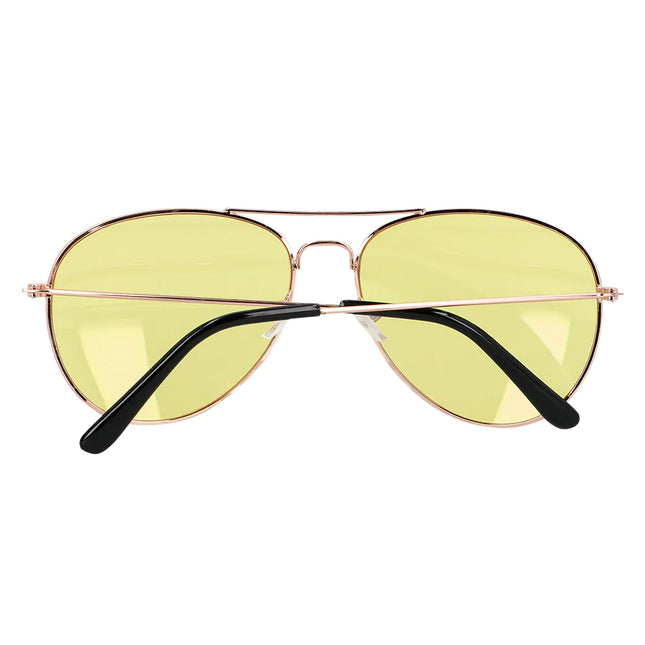 Neon 80S Bril Blauw Geel