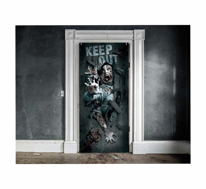 Halloween Deurposter Zombie 180cm x 80cm
