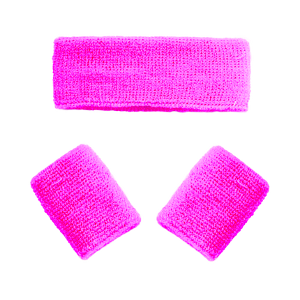 Zweetbandjes Neon Roze 3st