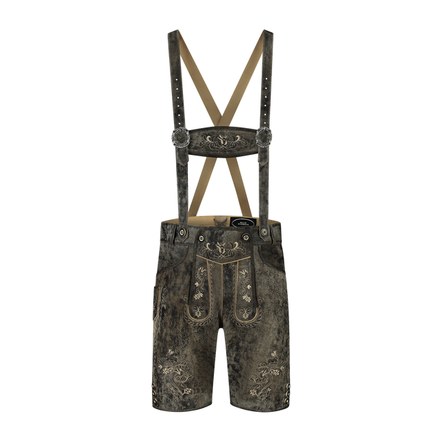 Lederhose Grijs Heren Kort Vintage