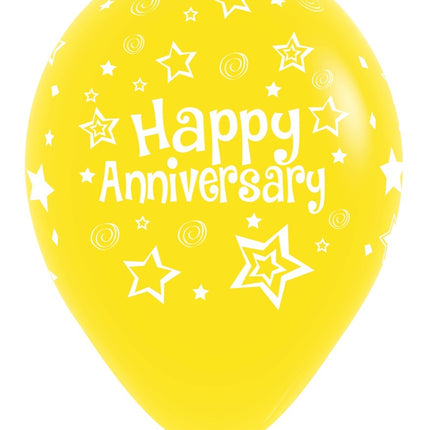 Ballonnen Happy Anniversary Mix 30cm 25st