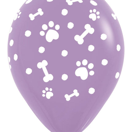 Ballonnen Paw Prints Girl Mix 30cm 25st
