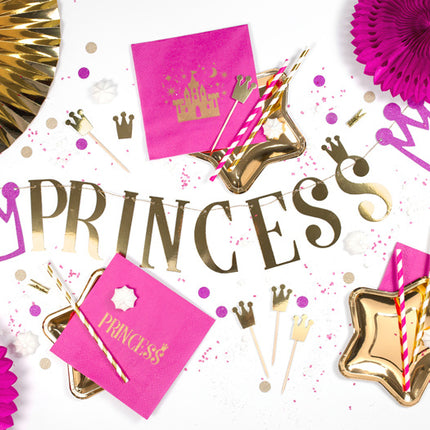 Gouden Borden Ster 18cm 6st