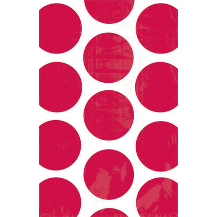 Witte Uitdeelzakjes Rode Stippen 10st