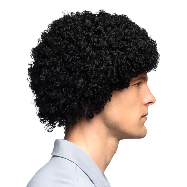 Zwarte Pruik Krullen