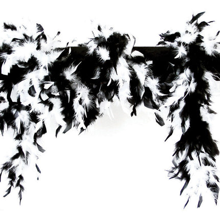 Zwart Witte Boa Lang 1,8m