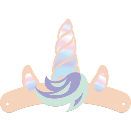 Unicorn Feesthoedjes Rainbows Papier 6st