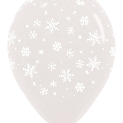 Ballonnen Snowflake Mix 30cm 25st