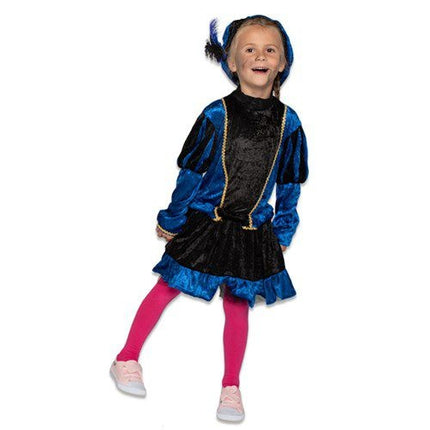 Pietenpak Kind Jurk Met Petticoat Blauw
