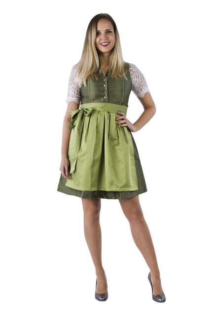 Donkergroene Dirndl Jurk Oktoberfest Dames 2 Delig