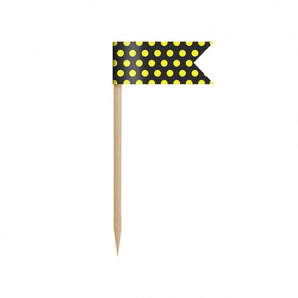 Caketopper Vlaggetjes 7cm 6st