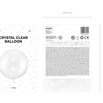 Ballon Doorzichtig 40cm