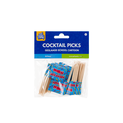 Geslaagd Cocktailprikkers 50st