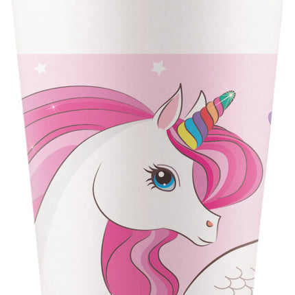 Unicorn Bekers Regenboog 8st