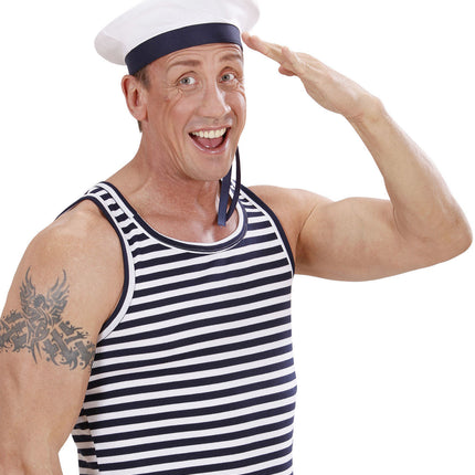 Wit Blauwe Pet Kapitein