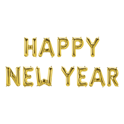 Gouden Ballonnen Set Happy New Year 1,9m
