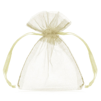 Organza Zakjes Creme 10cm 10st