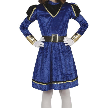 Pietenpak Jurk Kind Blauw/Goud