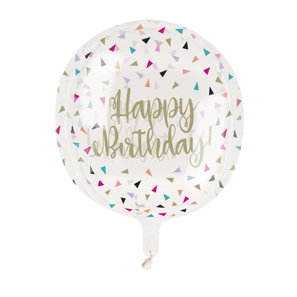 Happy Birthday Helium Ballon Leeg 38cm