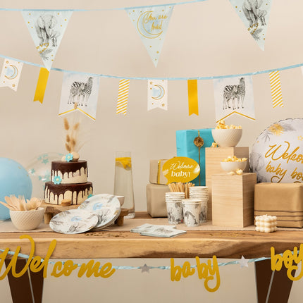 Safari Slinger Blauw Geboorte 6m