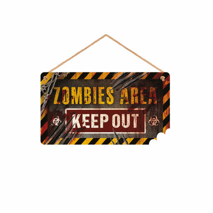 Halloween Deurbord Zombies Area 35cm
